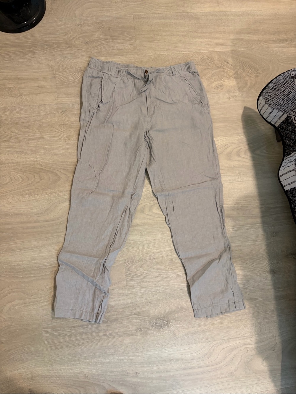 Club Room Light Gray Drawstring Casual Chinos
